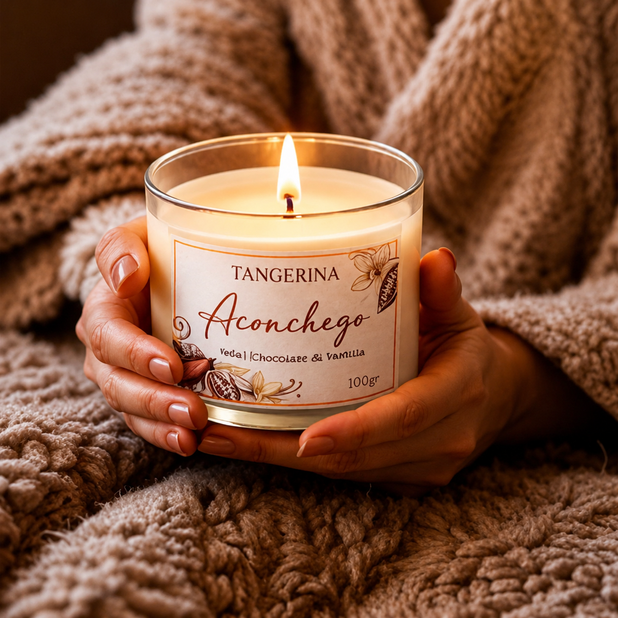 Vela Aromatica Aconchego - Vanilla e Chocolate com Pimenta - Imagem 3